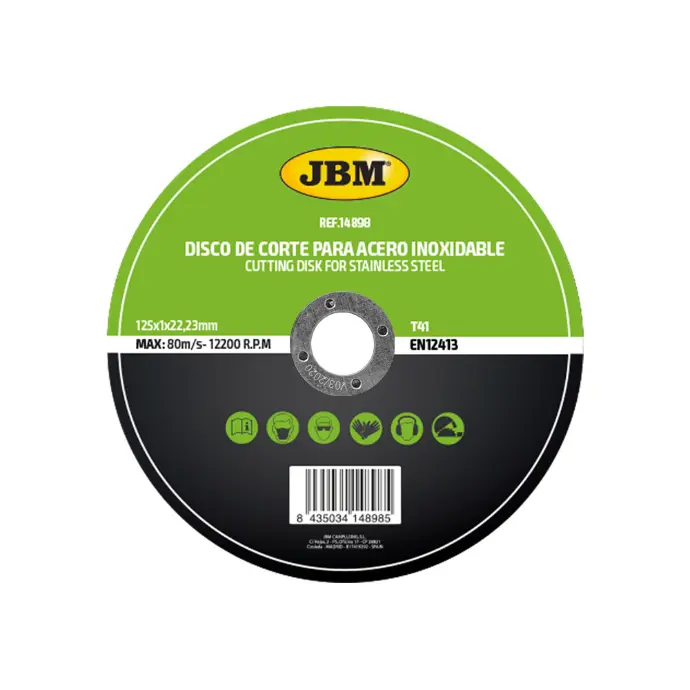 [14898] DISQUE A TRONCONNER T41 POUR ACIER INOXYDABLE, 125 X 1 MM