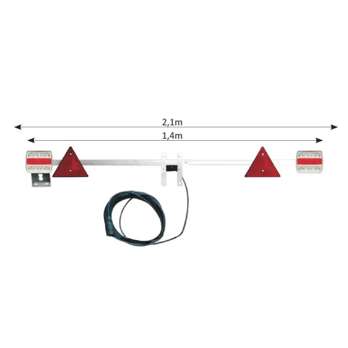 [52848] RAMPE D'ECLAIRAGE TELESCOPIQUE DE 1,4 A 2,1M - LED